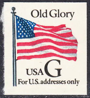 USA Michel 2537 / Scott 2887 postfrisch EINZELMARKE (a2) - Flagge \"Old Glory\" (schwarzes G)