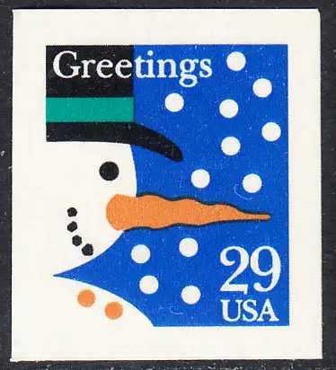 USA Michel 2422 / Scott 2803 postfrisch EINZELMARKE (a3) - Weihnachten: Schneemann
