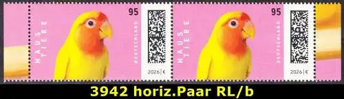 BUND 2026 Michel-# 3942 postfrisch horiz.PAAR RÄNDER rechts/links (b)