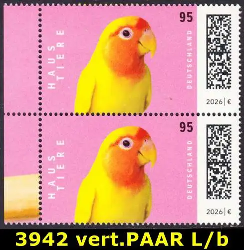 BUND 2026 Michel-# 3942 postfrisch vert.PAAR RÄNDER links (b)