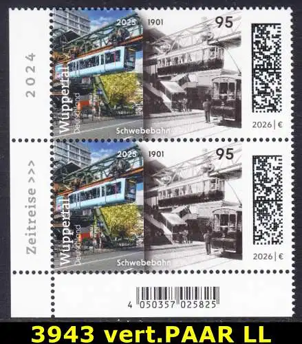BUND 2026 Michel-# 3943 postfrisch  vert.PAAR ECKRAND unten links