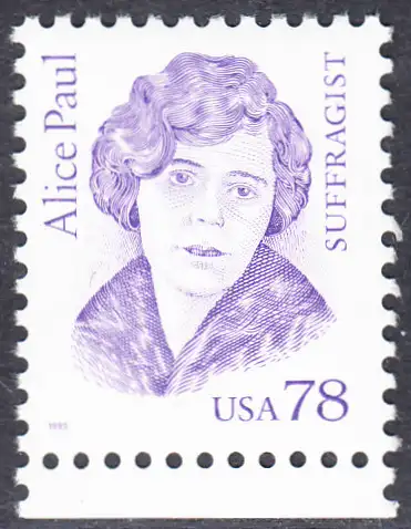 USA Michel 2613 / Scott 2943 postfrisch EINZELMARKE RAND unten - Amerikanische Persönlichkeiten: Alice Paul (1885-1977), Frauenrechtlerin