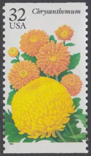 USA Michel 2638 / Scott 2994 postfrisch EINZELMARKE (aus Markenheftchen) - Gartenblumen des Herbstes: Chrysanthemen
