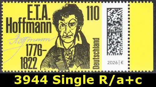 BUND 2026 Michel-# 3944 postfrisch EINZELMARKE RAND rechts (a)