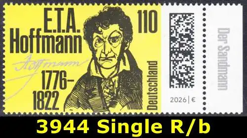 BUND 2026 Michel-# 3944 postfrisch EINZELMARKE RAND rechts (b)