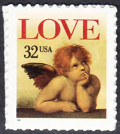 USA Michel 2690 / Scott 3030 postfrisch EINZELMARKE (aus Folioblatt) (a2) - Grußmarke: Engel