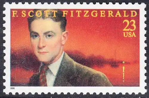 USA Michel 2768 / Scott 3104 postfrisch EINZELMARKE - 100. Geburtstag von Francis Scott Fitzgerald (1896-1940), Schriftsteller