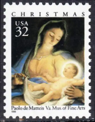 USA Michel 2798 / Scott 3107 postfrisch EINZELMARKE - Weihnachten: Maria mit Kind