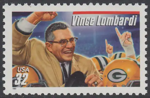 USA Michel 2876 / Scott 3147 postfrisch ENZELMARKE - Football-Trainer: Vince Lombardi