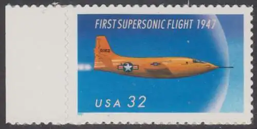 USA Michel 2898 / Scott 3173 postfrisch EINZELMARKE RAND links (a1) - 50. Jahrestag des ersten Überschallflugs