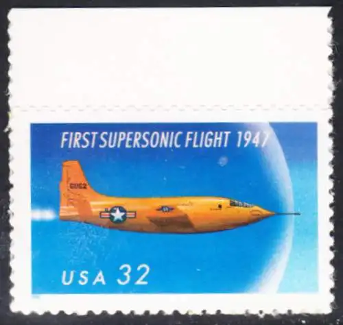 USA Michel 2898 / Scott 3173 postfrisch EINZELMARKE RAND oben - 50. Jahrestag des ersten Überschallflugs