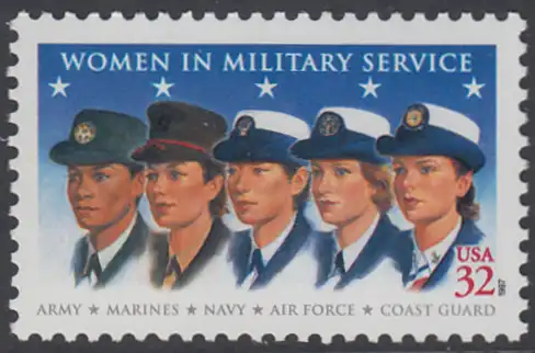 USA Michel 2899 / Scott 3174 postfrisch EINZELMARKE - Frauen in den Streitkräften