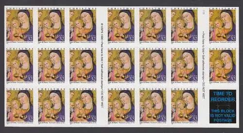 USA Michel 2901 / Scott 3176 postfrisch FOLIOSET(20) - Weihnachten