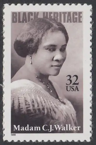 USA Michel 2906 / Scott 3181 postfrisch EINZELMARKE - Schwarzamerikanisches Erbe: Madam C. J. Walker