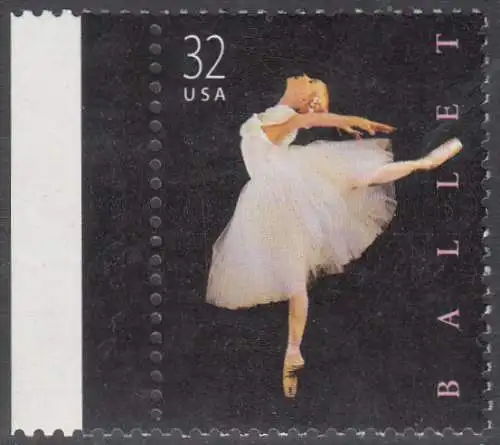 USA Michel 3042 / Scott 3237 postfrisch EINZELMARKE RAND links - Amerikanisches Ballett; Klassische Ballettänzerin