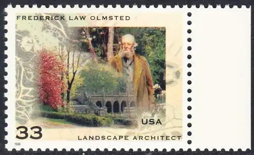USA Michel 3164 / Scott 3338 postfrisch EINZELMARKE RAND rechts - Frederick L. Olmsted; Landschaftsarchitekt