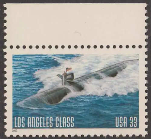 USA Michel 3261 / Scott 3372 postfrisch EINZELMARKE RAND oben - Submarine LA Class