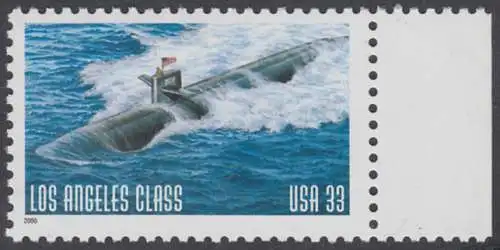 USA Michel 3261 / Scott 3372 postfrisch EINZELMARKE RAND rechts - Submarine LA Class