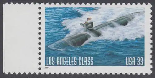 USA Michel 3261 / Scott 3372 postfrisch EINZELMARKE RAND links - Submarine LA Class