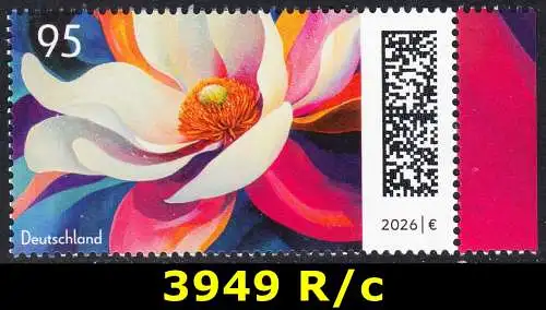 BUND 2026 Michel-# 3949 postfrisch EINZELMARKE RAND rechts (c)