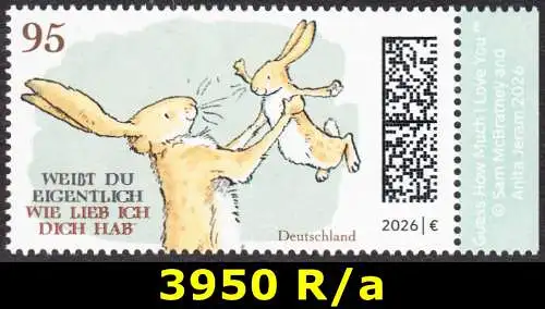 BUND 2026 Michel-# 3950 postfrisch EINZELMARKE RAND rechts (a)