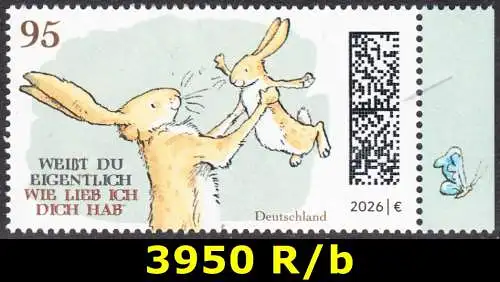 BUND 2026 Michel-# 3950 postfrisch EINZELMARKE RAND rechts (b)