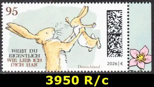 BUND 2026 Michel-# 3950 postfrisch EINZELMARKE RAND rechts (c)