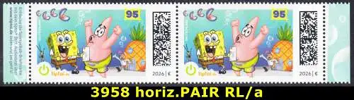 BUND 2026 Michel-# 3950 postfrisch horiz.PAAR RÄNDER rechts/links (a)