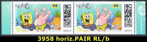 BUND 2026 Michel-# 3950 postfrisch horiz.PAAR RÄNDER rechts/links (b)