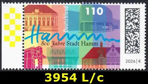 BUND 2026 Michel-# 3954 postfrisch EINZELMARKE RAND links (c)