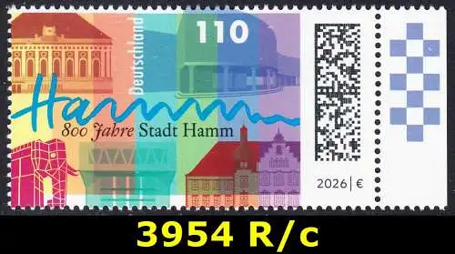 BUND 2026 Michel-# 3954 postfrisch EINZELMARKE RAND rechts (c)