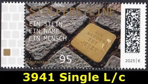 BUND 2025 Michel-# 3941 postfrisch EINZELMARKE RAND links (c)