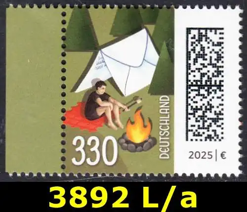 BUND 2025 Michel-# 3892 postfrisch EINZELMARKE RAND links (a)