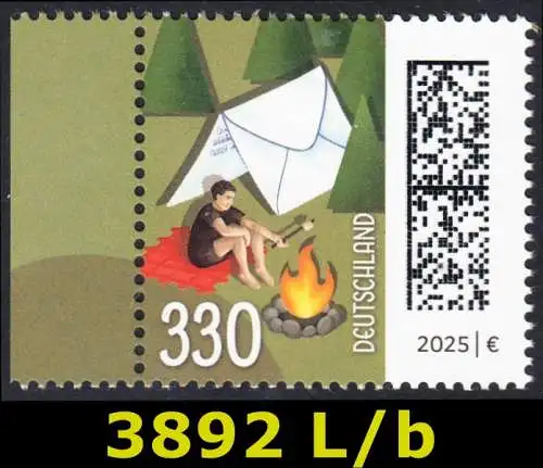 BUND 2025 Michel-# 3892 postfrisch EINZELMARKE RAND links (b)