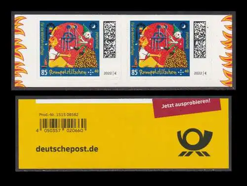 BUND 2022 Michel-# 3669 postfrisch horiz.PAAR MH (EAN)