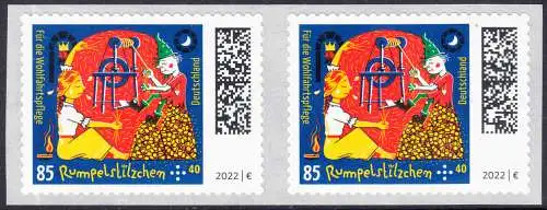BUND 2022 Michel-# 3669 postfrisch horiz.PAAR coils