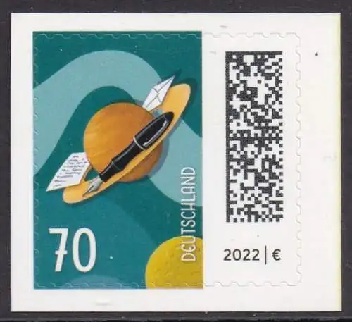 BUND 2022 Michel-# 3678 postfrisch EINZELMARKE MH (a6)