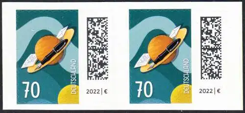 BUND 2022 Michel-# 3678 postfrisch horiz.PAAR MH (a2)