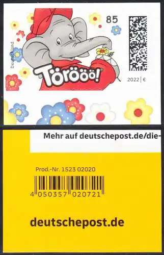 BUND 2022 Michel-# 3679 postfrisch EINZELMARKE MH (EAN)