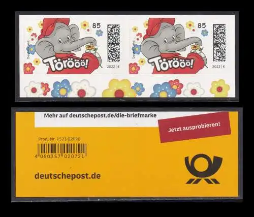 BUND 2022 Michel-# 3679 postfrisch horiz.PAAR MH (EAN)