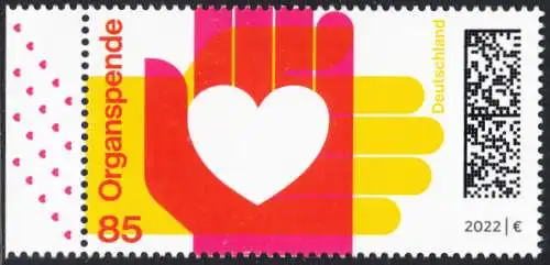 BUND 2022 Michel-# 3693 postfrisch  EINZELMARKE RAND links (b)