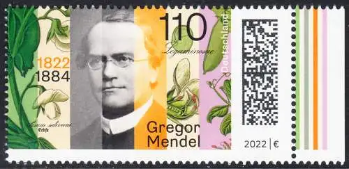 BUND 2022 Michel-# 3699 postfrisch EINZELMARKE RAND rechts