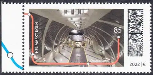 BUND 2022 Michel-# 3709 postfrisch EINZELMARKE RAND links (b)