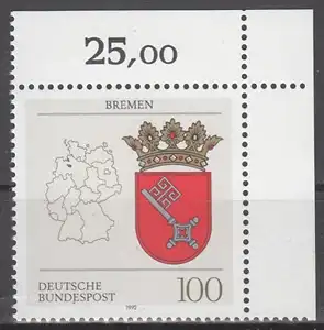 hc000.039 - Bund Mi.Nr. 1590 ** Bogenecke oben rechts