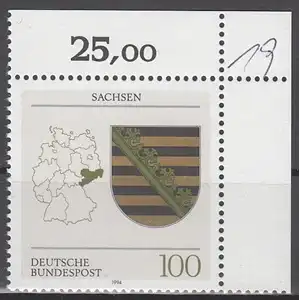 hc000.070 - Bund Mi.Nr. 1713 ** Bogenecke oben rechts
