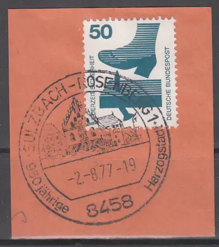 hc000.106 - Bund Mi.Nr. 700A auf Briefstück, Sonderstempel Sulzbach - Rosenberg