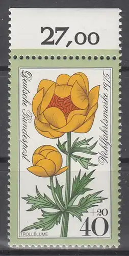 hc000.164 - Bund Mi.Nr. 868 ** vom Oberrand mit RWZ