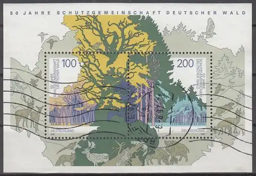 hc000.250 - Bund Mi.Nr. Block 38 o, Tagesstempel BZ 45