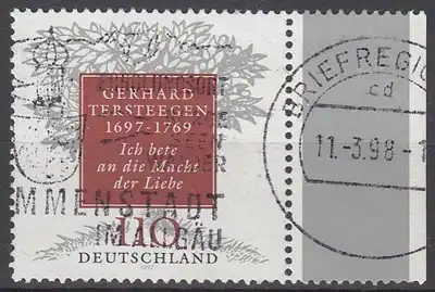 hc000.253 - Bund Mi.Nr. 1961 PF II gestempelt vom Seitenrand