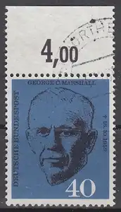 hc000.282 - Bund Mi.Nr. 344 o vom Oberrand mit RWZ